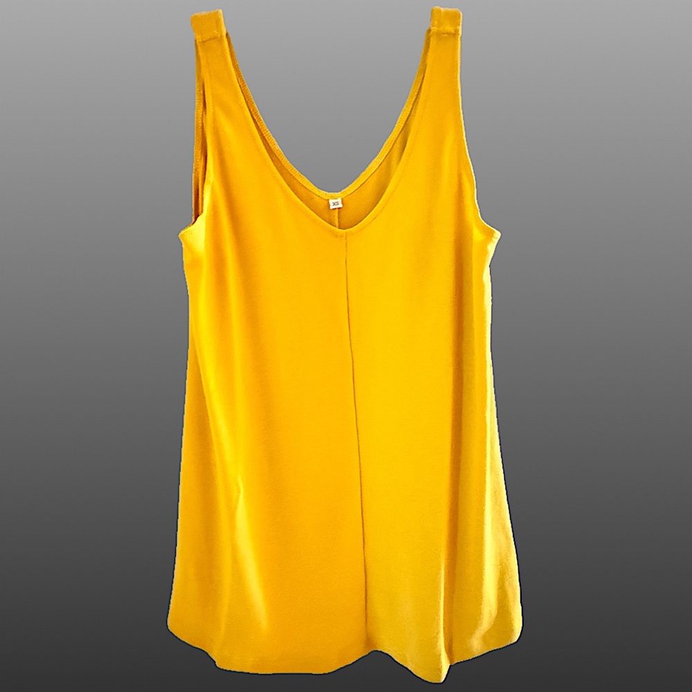 *NWT* XS Mustard Yellow Knit‎ Summer Flowy Tank